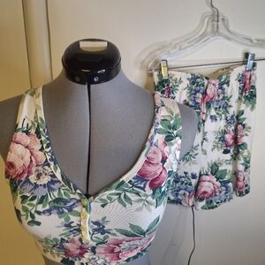 Floral High Waist Shorts